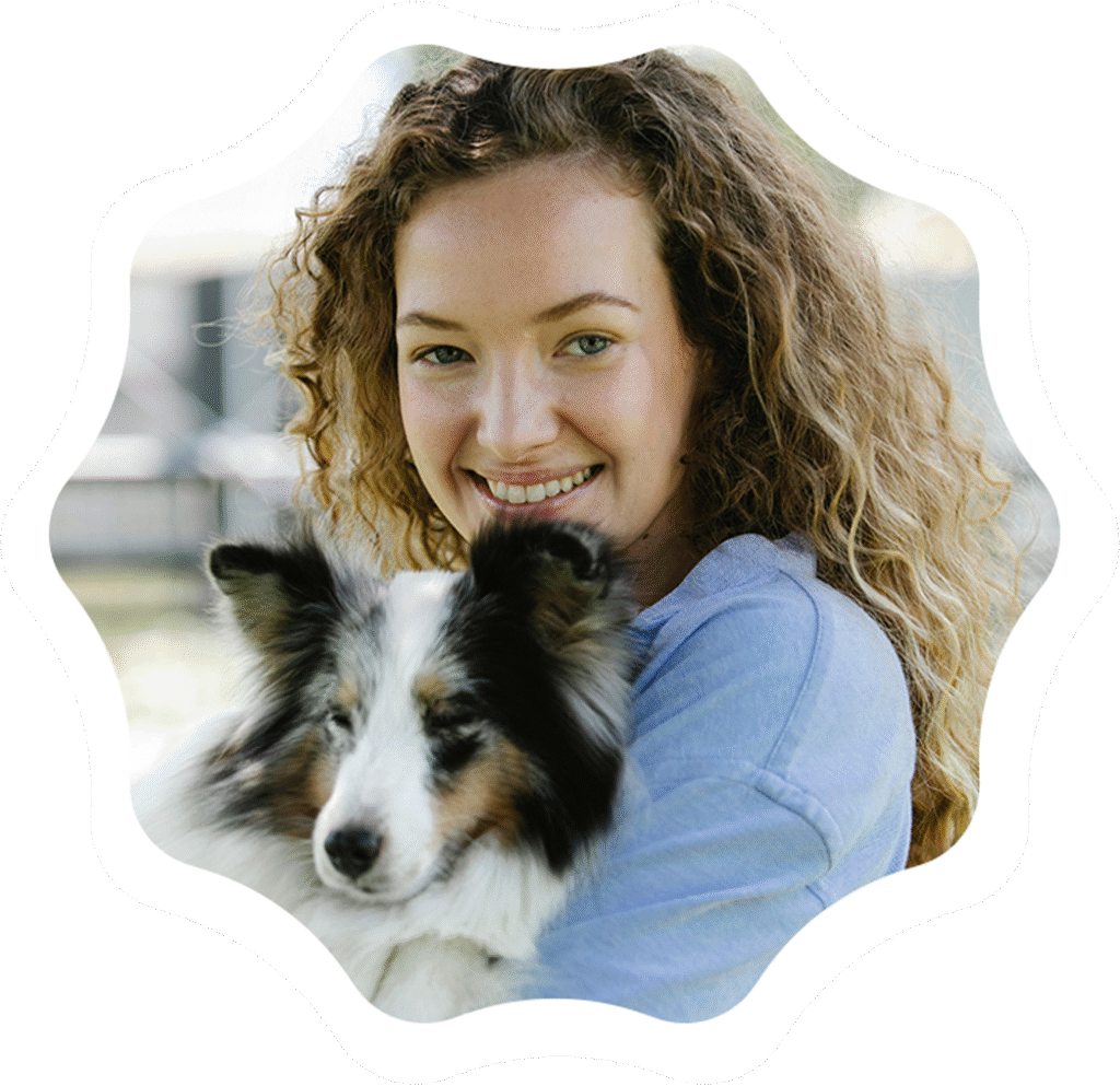 Photo d'Olivia et son chien